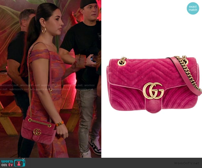 Gucci Mini Marmont Shoulder Bag worn by Michelle Saniei on The Valley