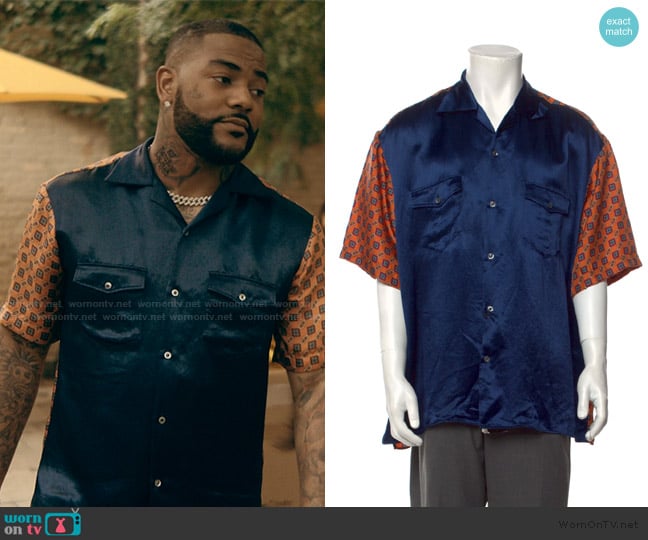 Gucci 2018 Silk Shirt worn by Knucks (Cortez Smith) on The Chi