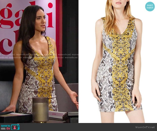 Guess Rae Cocktail Bodycon Dress worn by Gabi Hernandez (Cherie Jimenez) on Days of our Lives