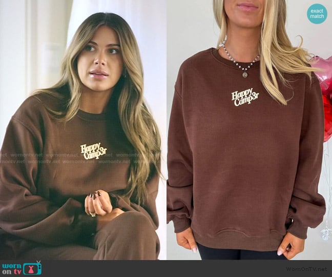 The Happy Camp3r I'll always love you crewneck sweatshirt worn by Demi Engemann on The Secret Lives of Mormon Wives