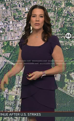 Heather’s purple layered dress on Good Morning America