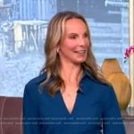 Heidi Zak’s blue wrap dress on The View