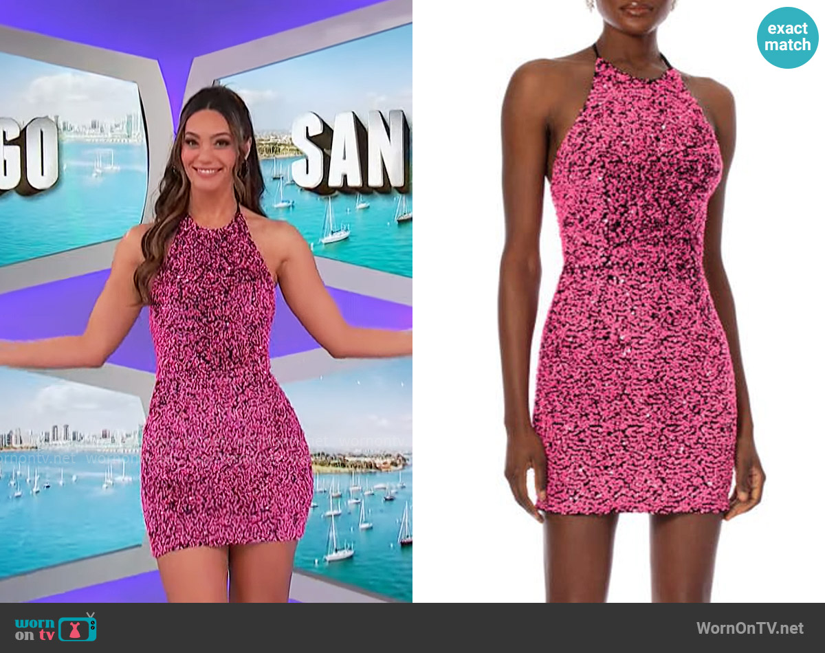 Helsi Emma Sequin Halter Dress worn by Alexis Gaube on The Price is Right
