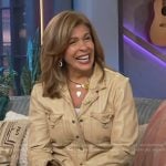 Hoda’s leather jacket and jeans on The Kelly Clarkson Show