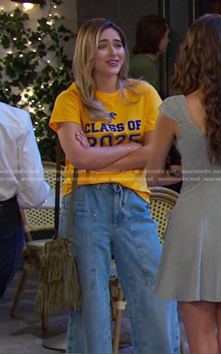 Holly's wide leg jeans on Days of our Lives