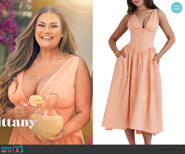 House of CB Emmelina Corset Bodice Cocktail Dress worn by Brittany Cartwright on The Valley