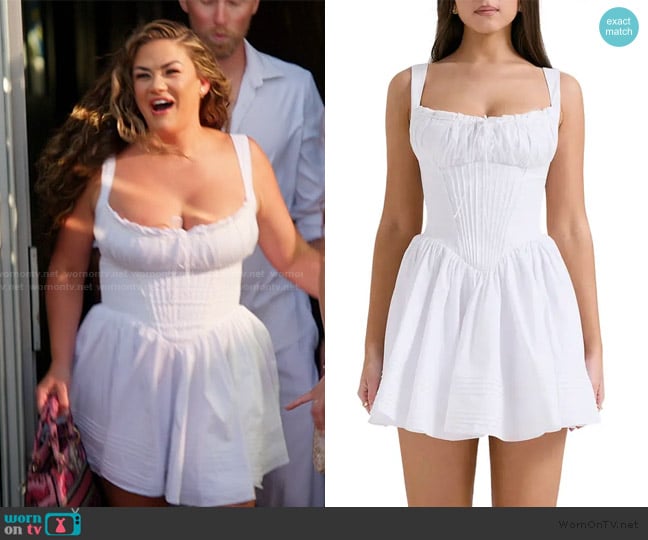 House of CB Natassia Corset Cotton Blend Cocktail Minidress worn by Brittany Cartwright on The Valley