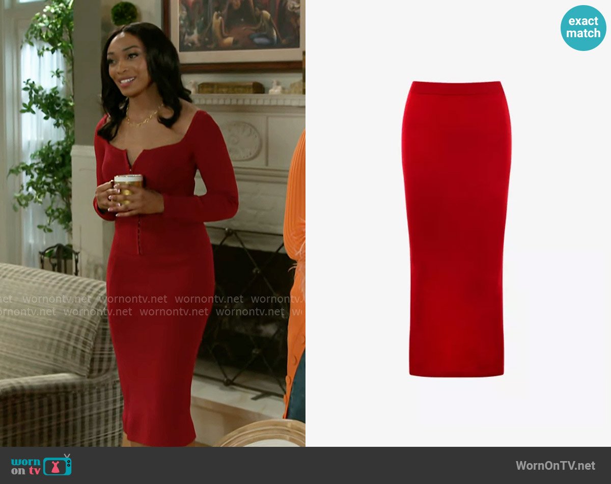 House of CB Faith Skirt worn by Madison Montgomery (Kenjah) on Beyond the Gates