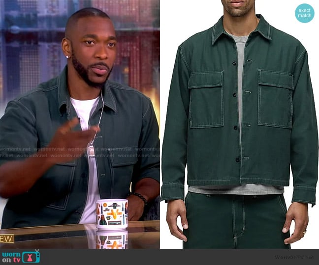 Hudson Jeans Cotton Shirt Jacket worn by Jay Pharoah on The View