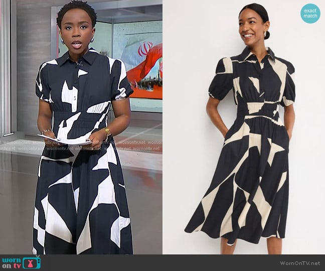 Hutch Alora Midi Dress worn by Zinhle Essamuah on NBC News Daily