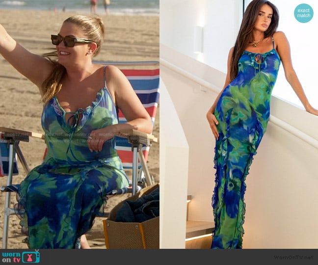 Isabelle Quinn Kyra Ruffle Maxi Dress worn by Brittany Cartwright on The Valley