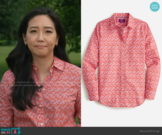 J. Crew Slim-fit Shirt in Liberty Toutouayette Fabric worn by Kathy Park on Today