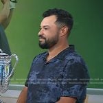 J. J. Spaun’s navy print camp shirt on Today