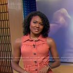 Janai’s pink button front dress on Good Morning America