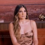 Janet’s bronze lace confessional dress on The Valley