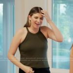 Janet’s green halter neck top on The Valley
