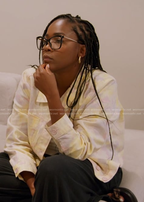 Jasmine's tie dye cropped denim jacket on The Valley