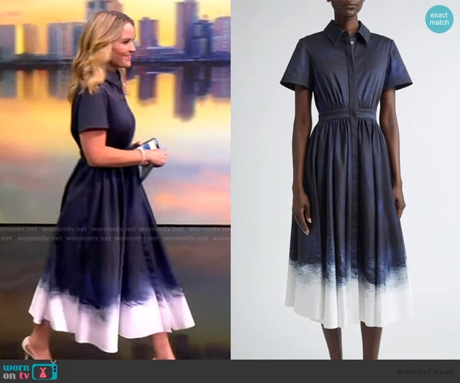 Jason Wu Brushed Stretch Cotton Canvas Midi Dress worn by Sara Haines on The View