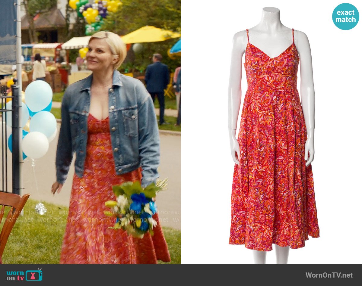 Jason Wu Printed Midi Length Dress worn by Ellen Baker (Jennifer Robertson) on Ginny & Georgia