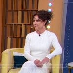 Jean Louisa Kelly’s white knit fringed dress on Good Morning America