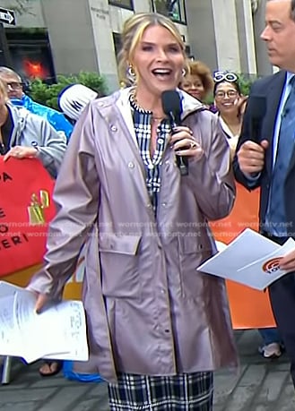 Jenna's purple rain coat on Today