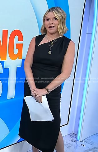 Jenna's black asymmetric sleeveless dress on Today