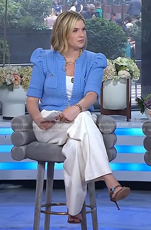 Jenna's brown leather heel sandals on Today