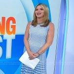 Jenna’s blue stripe knit sleeveless dress on Today