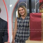 Jenna’s navy plaid top and skirt on Today