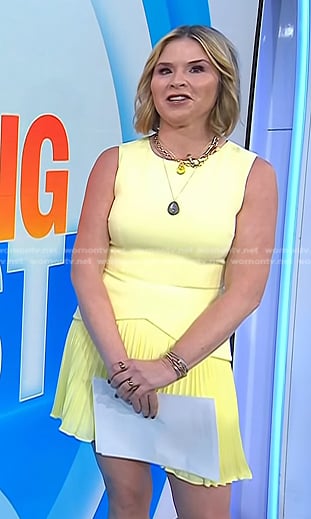 Jenna’s yellow pleated mini dress on Today