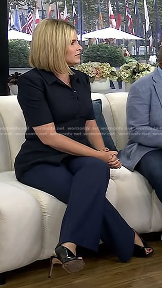 Jenna's black open-toe leather heels on Today