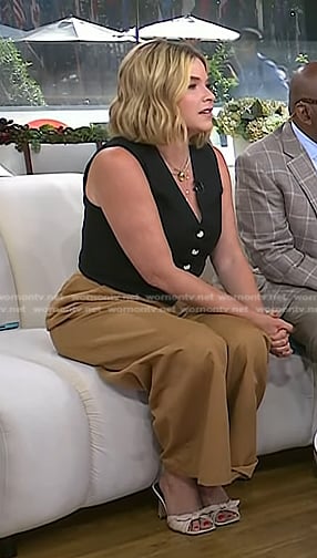 Jenna's knotted leather heel sandals on Today