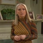 Jennifer’s brown stripe dress on Days of our Lives