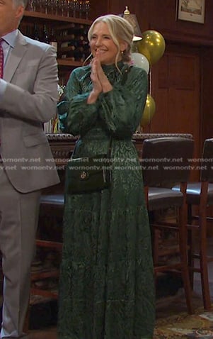Jennifer's green maxi dress on Days of our Lives