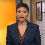 Jericka Duncan’s denim blazer on CBS Mornings