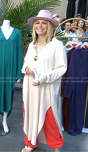 Jill’s ivory kaftan and sandals on Today