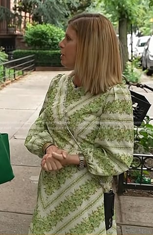 Jill’s green floral chevron dress on Today