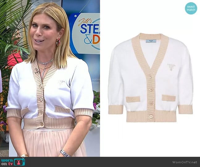 Prada Cropped Cotton Cardigan worn by Jill Martin on Today