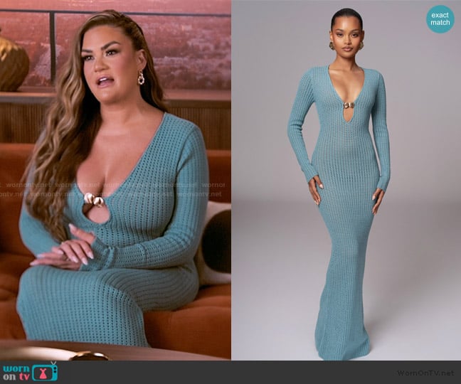Jlux Label Aqua Sol Sweater Knit Dress worn by Brittany Cartwright on The Valley