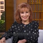 Joy Behar’s black grommet jacket on Good Morning America