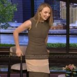 Jodie Comer’s sleeveless two-tone dress on Live with Kelly and Mark