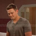 Johnny’s grey henry tee on Days of our Lives