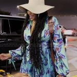 Cynthia’s butterfly print top and pant set on The Real Housewives of Atlanta