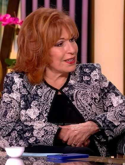 Joy’s paisley print jacket on The View