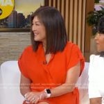 Juju’s orange tie waist dress on Good Morning America
