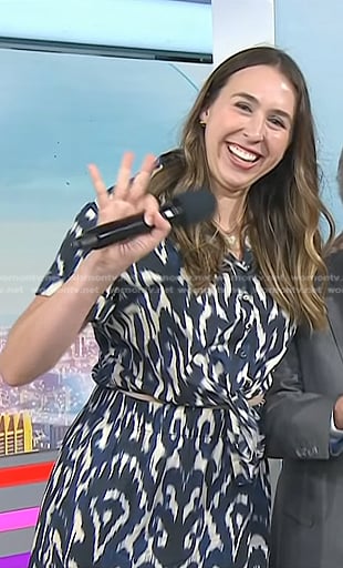 Julia’s ikat print top and skirt on Today