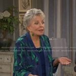 Julie’s blue and green print jacket on Days of our Lives