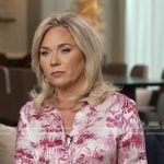 Julie Chrisley's pink print shirt on Good Morning America
