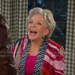 Julie’s pink printed kimono jacket on Days of our Lives