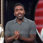 Justin’s gray polo on E! News
